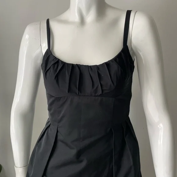 Lida Baday Black Taffeta Dress – Size 4 - Picture 2 of 8